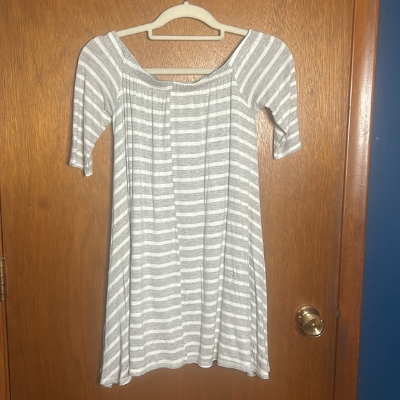 Women’s Altard State Small Grey/White Stripped Mini Dress - Picture 2 of 4